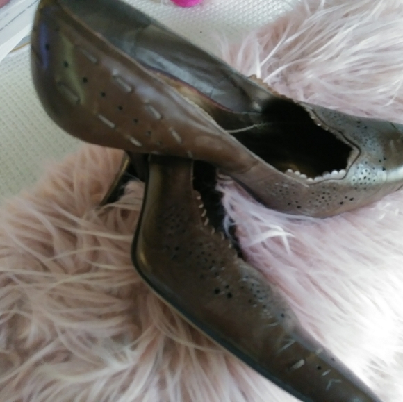 Nine West Brown Leather Pumps - Picture 3 of 3